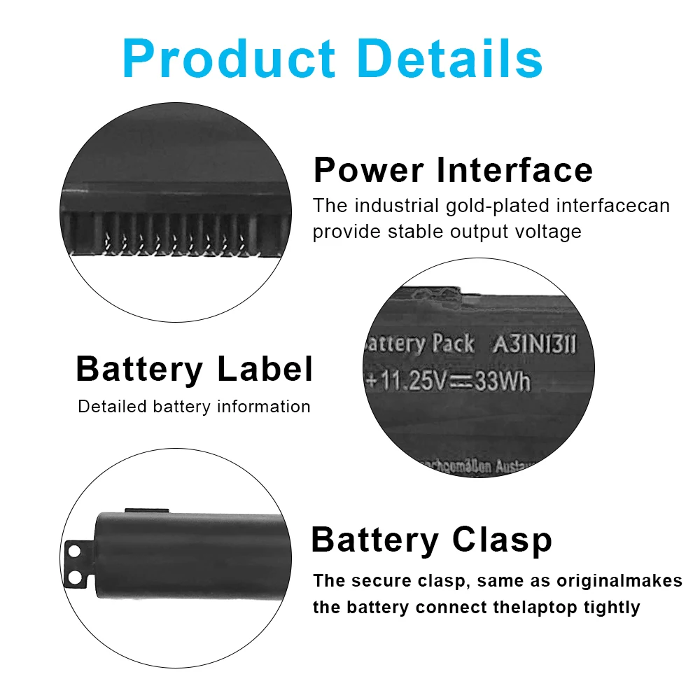 New A31N1311 Laptop Battery For ASUS VivoBook X102B F102B X102BA F102BA F102BA-SH41T F102BA-DF047H X102BA-BH41T F102BASH Series