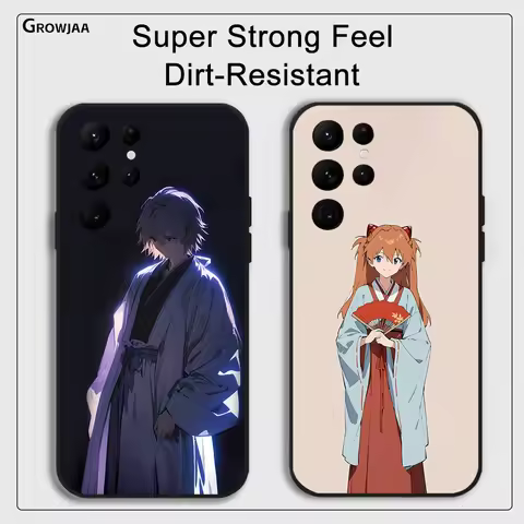 Anime E-Eva S-Shinji Phone Case for Samsung Galaxy S24 Ultra S22 S23 Ultra S21 S20 5G Protective Silicone TPU Funda