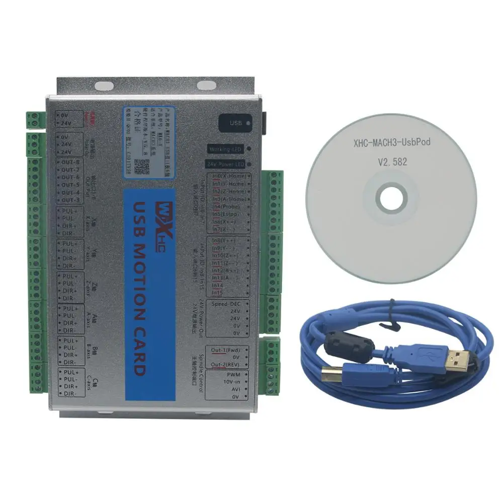 Upgrade Mach3 2MHz MK6-V 6 Axis Motion Controller Card USB Port CNC Breakout Board view 3