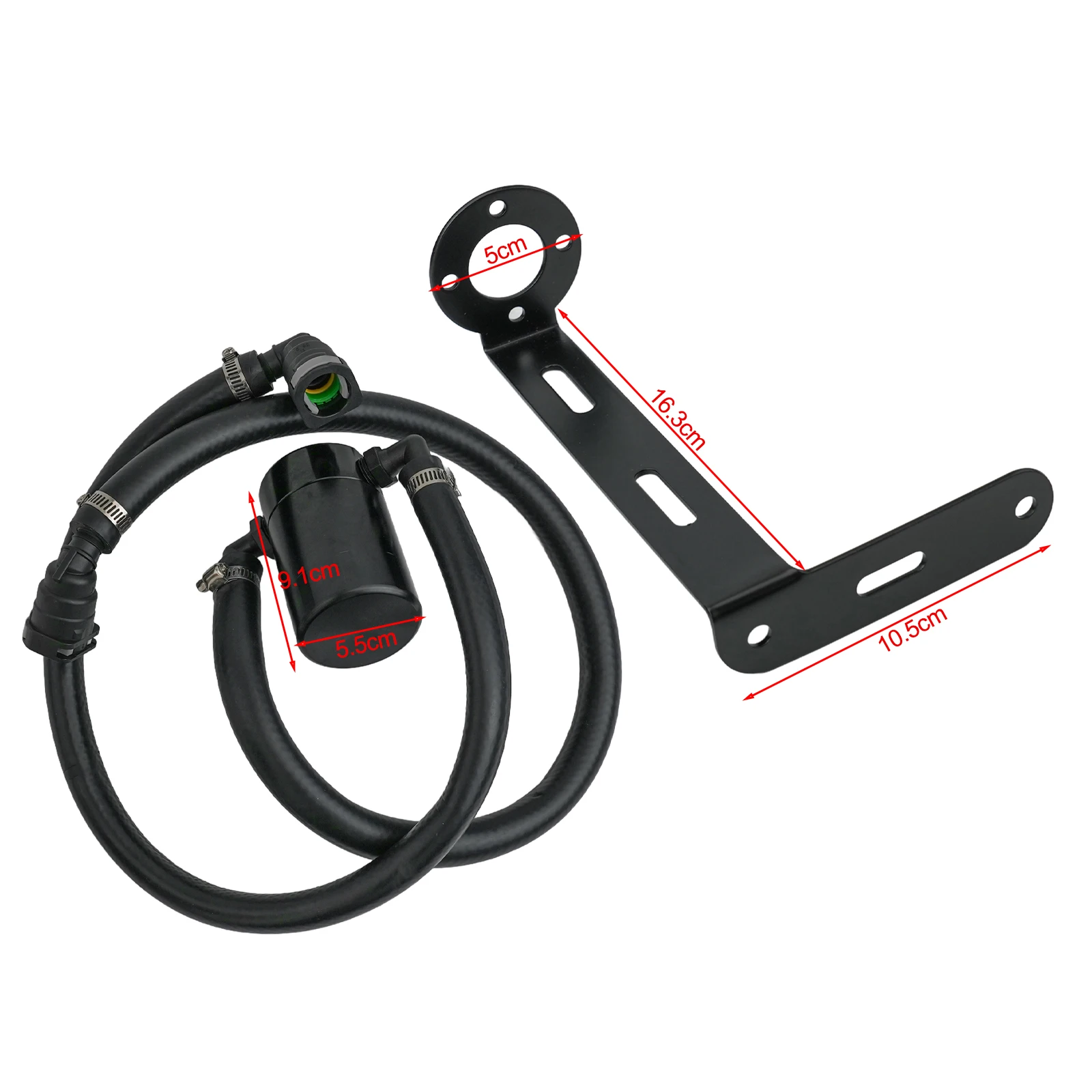 

Engine Maintenance Black Oil Catch Can Raptor Catch Can Rubber Polyamide Material Woven Nylon Mesh For F-150 5.0L