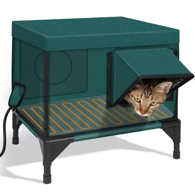 Winter Kattennest Outdoor Verwarming Isolatie Kattennest Opvouwbare Kattenkooi Kamer Huisdier Hek Tent Gebruikt voor Huisdier Warme Huizen