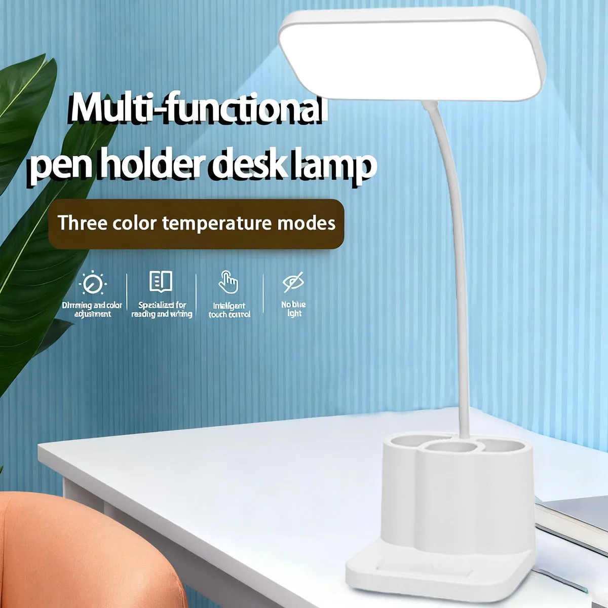 Veilleuse de lecture USB pour dortoir et chambre à coucher, lampe de bureau LED, protection des yeux, bureau d'étudiant