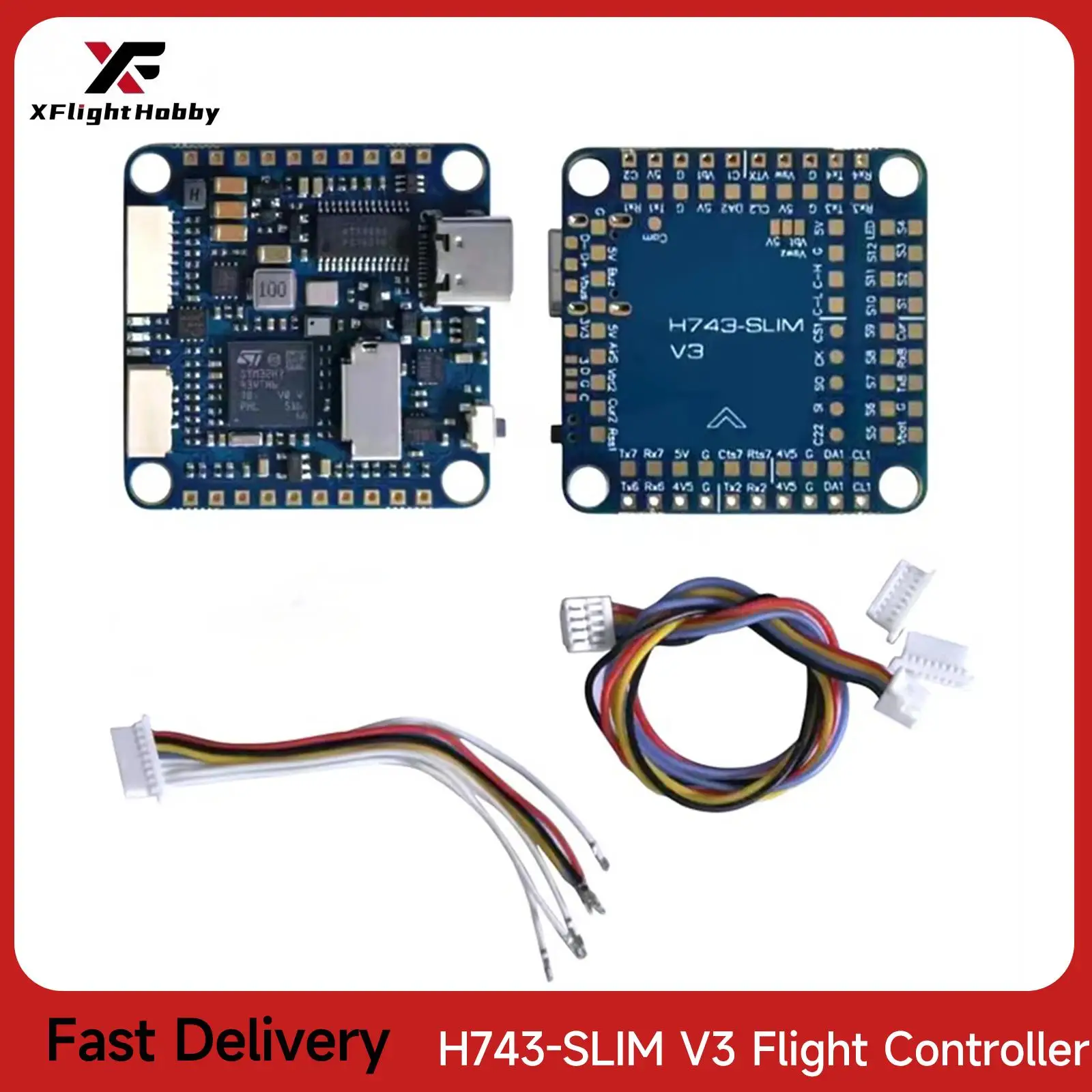 

XFlight Hobby H743 Slim V3 Flight Controller STM32H743VIT6 BEC ICM20602 Support AP/BF for RC Drone FPV Racing Multirotor