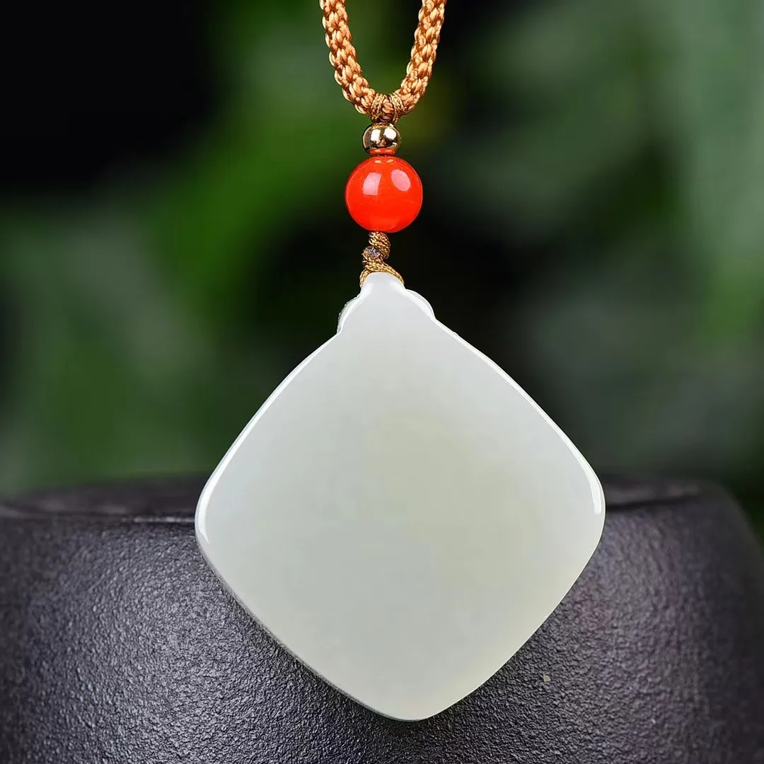 Exquisite Hetian jade lotus pendant jewelry 1528#