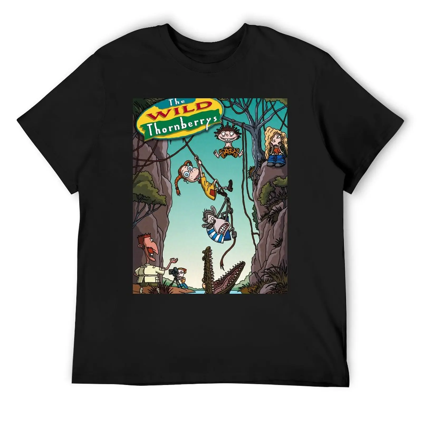

Футболка Wild Thornberrys, милая одежда, мужская одежда, рубашка в стиле аниме, забавная рубашка, хлопковая мужская одежда