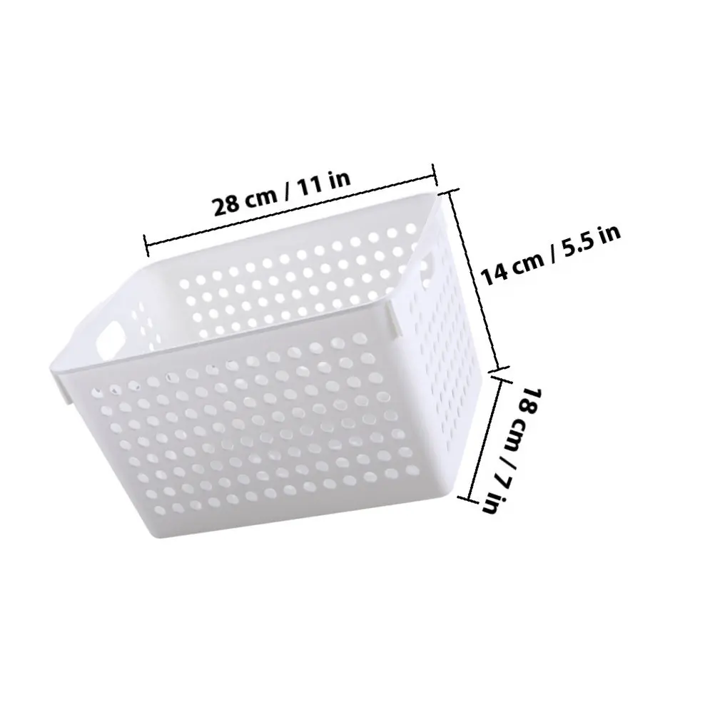 2pcs Snack File Storage Box Plastic Desktop Organizing Basket For Kitchen Cosmetics Sundries Organizer Household Supplies