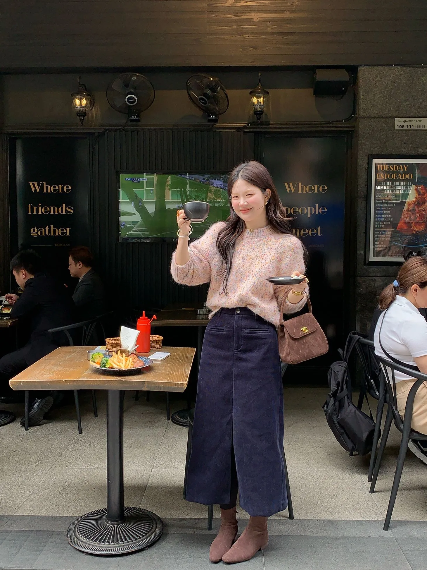 

Корейская вельветовая юбка миди для женщин, с завышенной талией, А-силуэт, повседневная, хлопковая, весна-осень-зима, средней длины, с разрезом