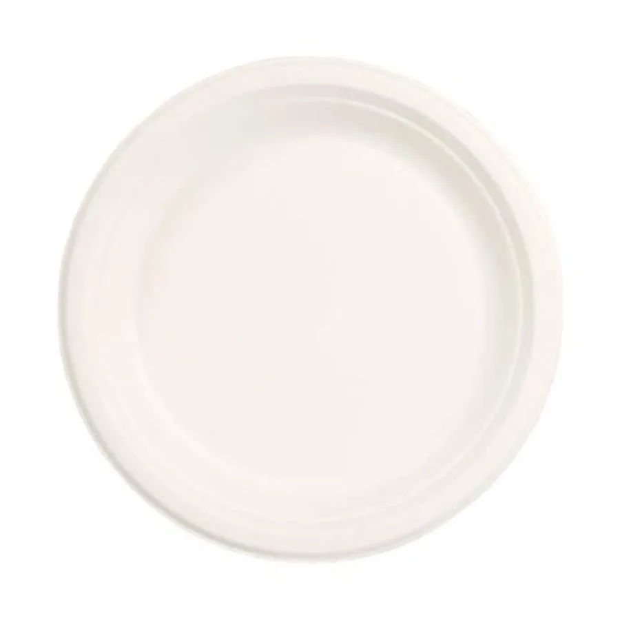 100% Compostable Natural Plant Fiber Plate, 6-Inch, Case