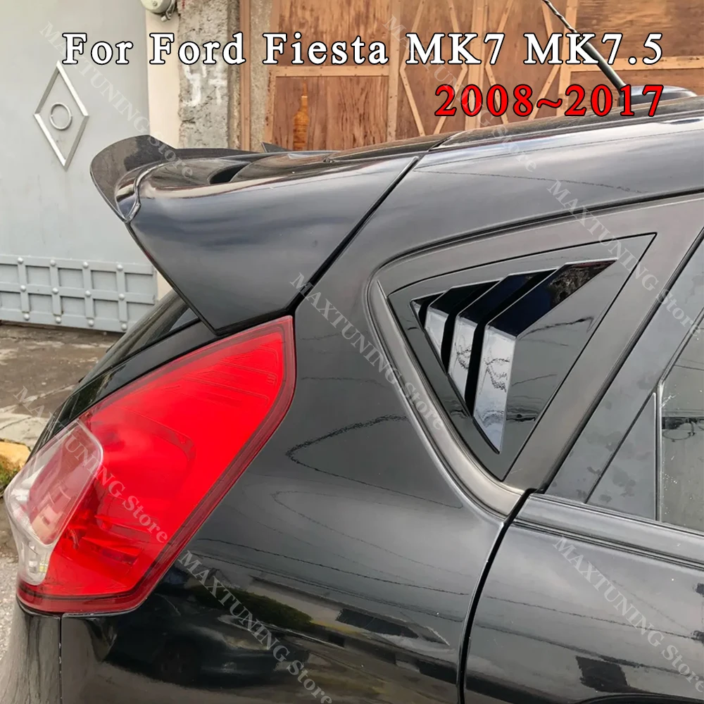 Cubierta de persiana de ventana trasera, pegatina de sombra ciega de ventilación triangular, Kits de carrocería embellecedores, sintonización para Ford Fiesta MK7 7,5 2008-2017, 2 uds.