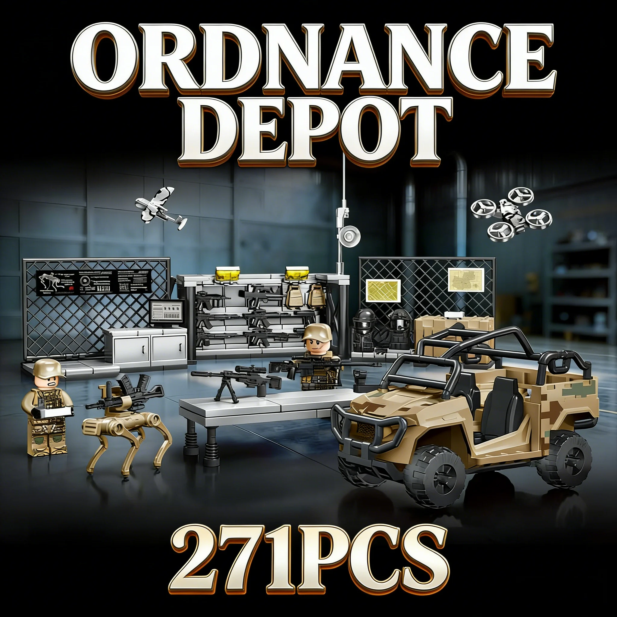 

MOC Tactical Delta Scene Building Blocks Desert Diorama Model Bricks Set DIY Creative Desktop Display Collectible Gift for Adult