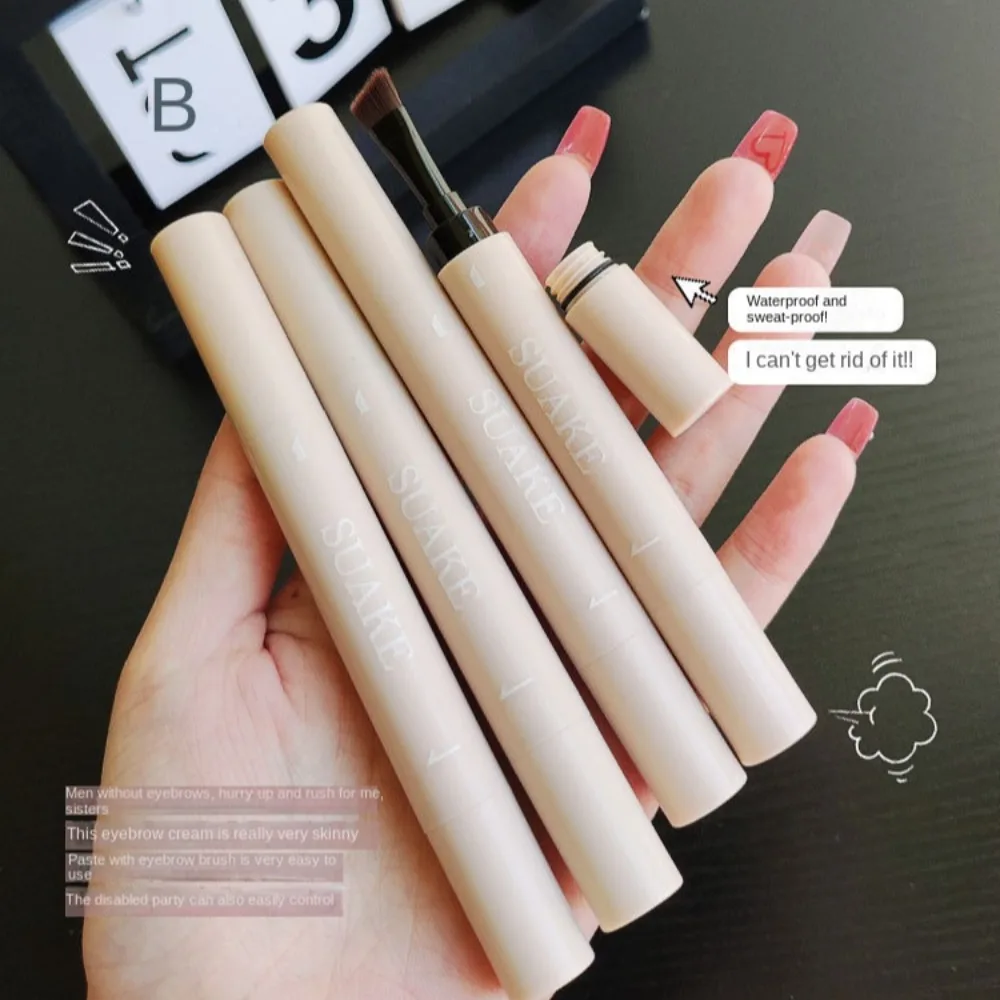 Pomada para cejas, aplicador de lápiz de cejas 3D, resistente al agua, tinte de Gel para cejas marrón, crema para cejas salvaje de larga duración, maquillaje de ojos