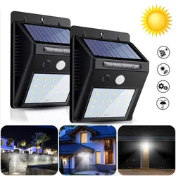 LED Solar Motion Sensor Wall Light, Outdoor Solar Powered Luzes, Quintal, Jardim, Cerca, Garagem, Impermeável Street Lamp, 1 Pc, 2 Pcs, 4Pcs