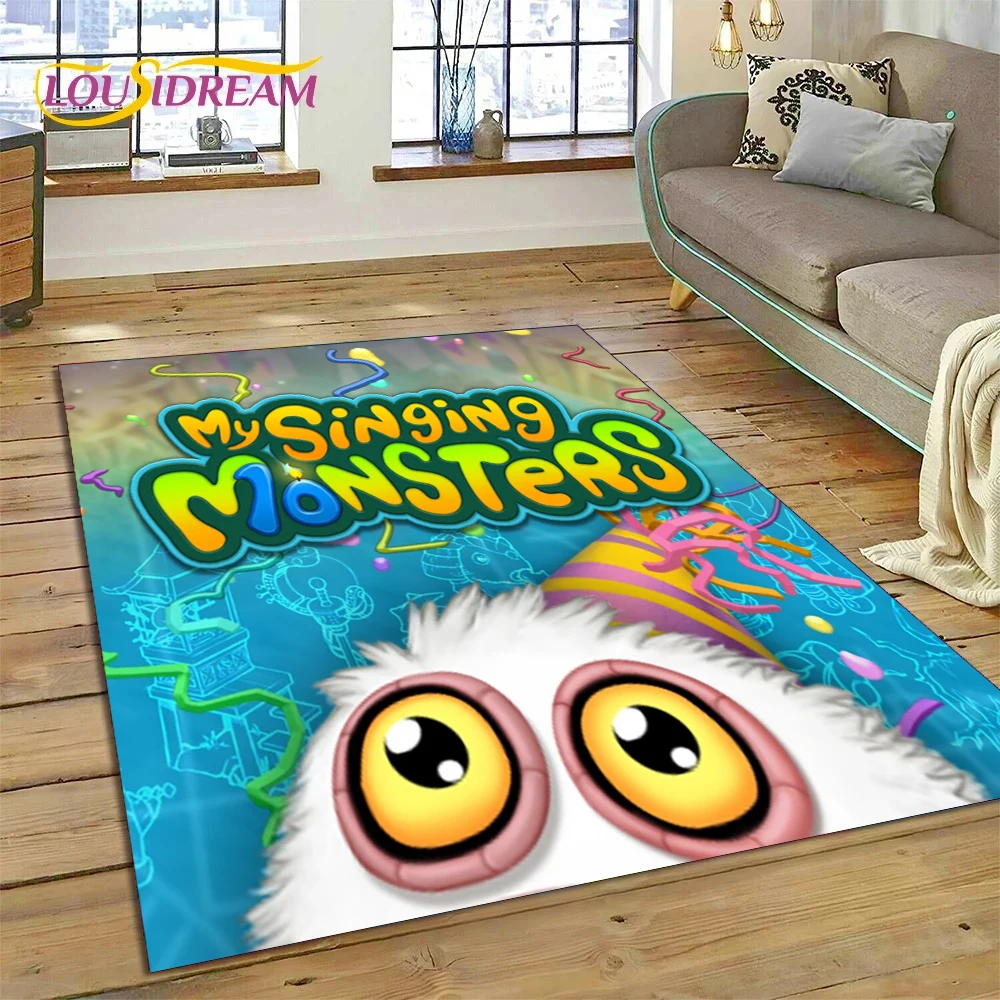 

3D Game My Singing Monsters Cartoon Rug Carpet for Living Room Bedroom Home Decor,Floor Mat Non-slip for Sofa Doormat Gift Kids