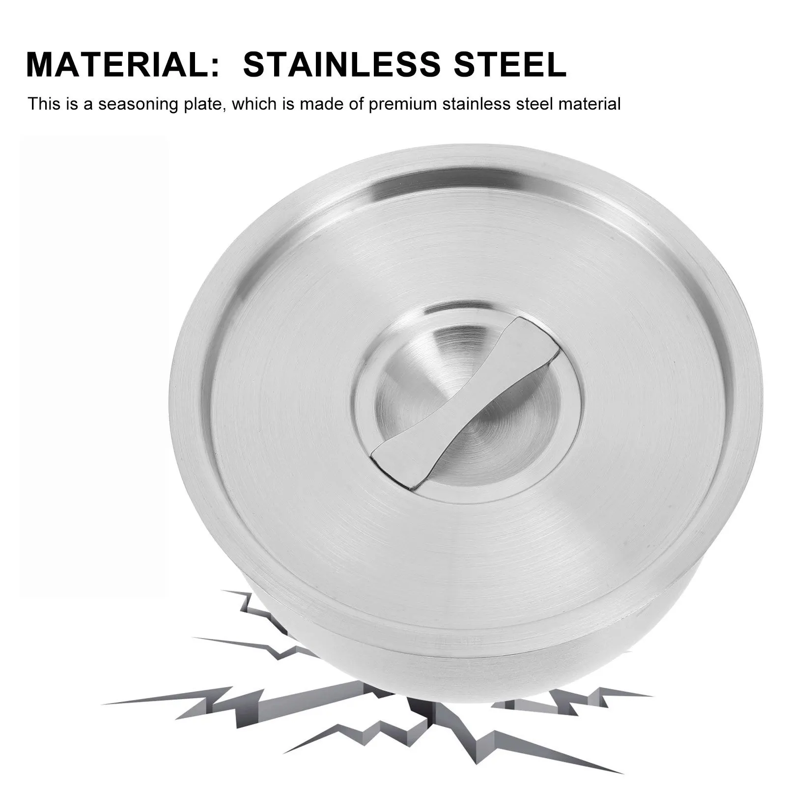 

1pc Stainless Steel Steamed Egg Bowl Large Soup Container Lid Thicken Kitchenware For Home Restaurant Camping Multifunctional