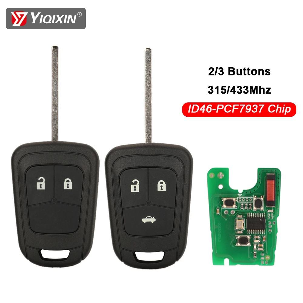 

Дистанционный ключ от автомобиля для Chevrolet Camaro Sonic Cruze Malibu Volt Spark Equinox для Opel Vauxhall 315/433 МГц ID46 PCF7937 Чип без логотипа