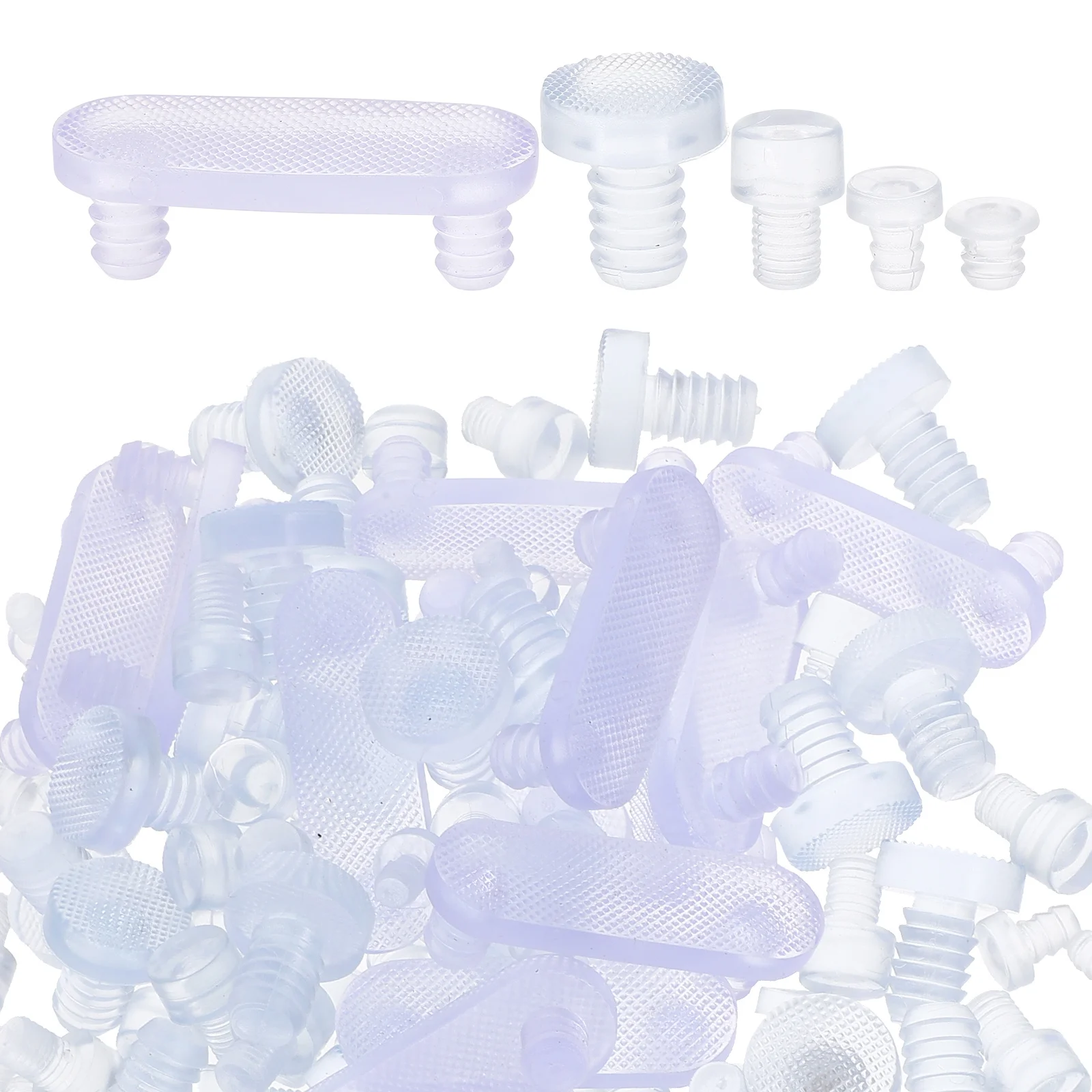 

150Pcs Clear Embedded Stem Bumpers Anti Collision Cabinet Door Pads Drawer Bumpers Protective Furniture Glass Table Spacers