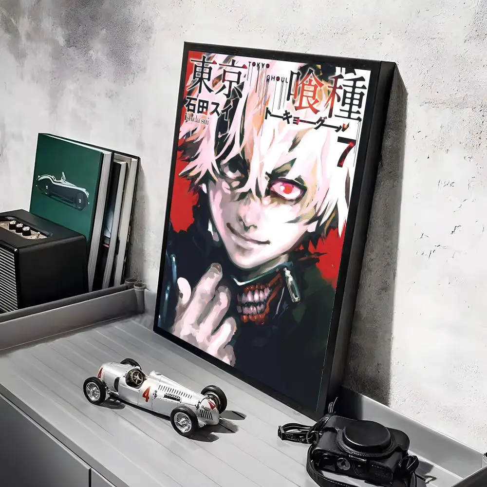 T-Tokyo Ghoul Anime-Poster-Aufkleber, HD-Gemälde, selbstklebende Kunst für Schlafzimmer, Wohnzimmer, Heimdekoration, moderne Wandaufkleber, Geschenk – Detail 23