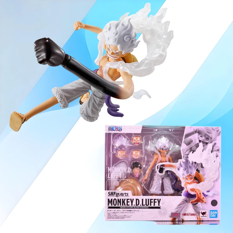 

Bandai S.H.Figuarts Shf One Piece Monkey D Luffy Gear 5 Future Island Egghead Anime Action Figure Collection Model