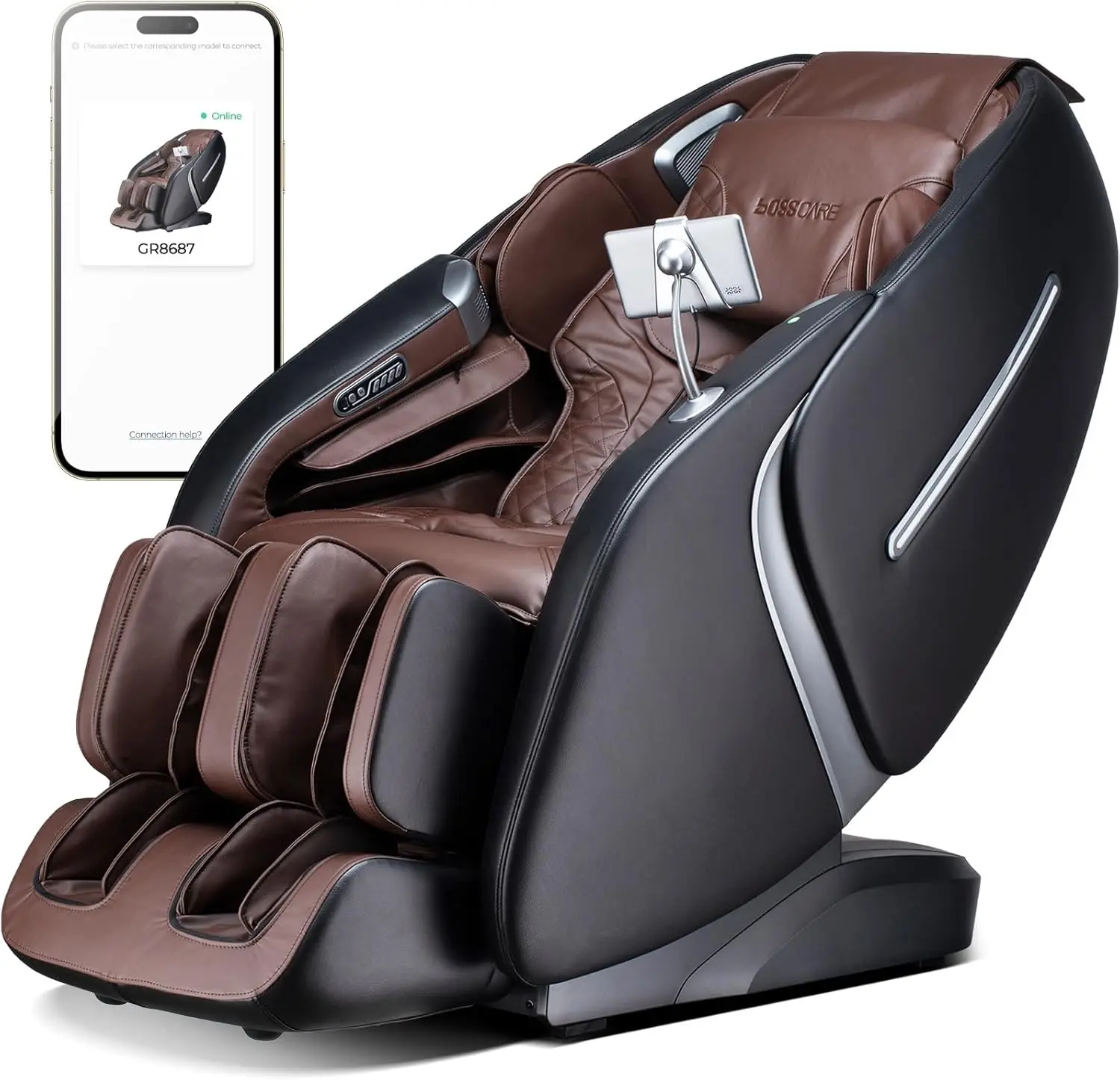 كرسي تدليك 4D لكامل الجسم بدون جاذبية SL Track كرسي تدليك الحرارة شياتسو - تطبيق مكتب المنزل للتدفئة الخلفية للقدم AI