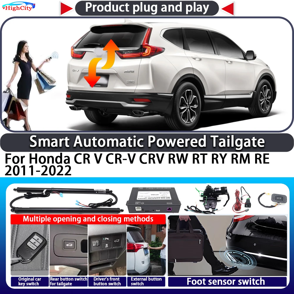 

For Honda CR V CR-V CRV RW RT RY RM RE 2011-2022 OEM Smart Automatic Powered Tailgate Key Trunk Lift Close Kit Power Tailgate