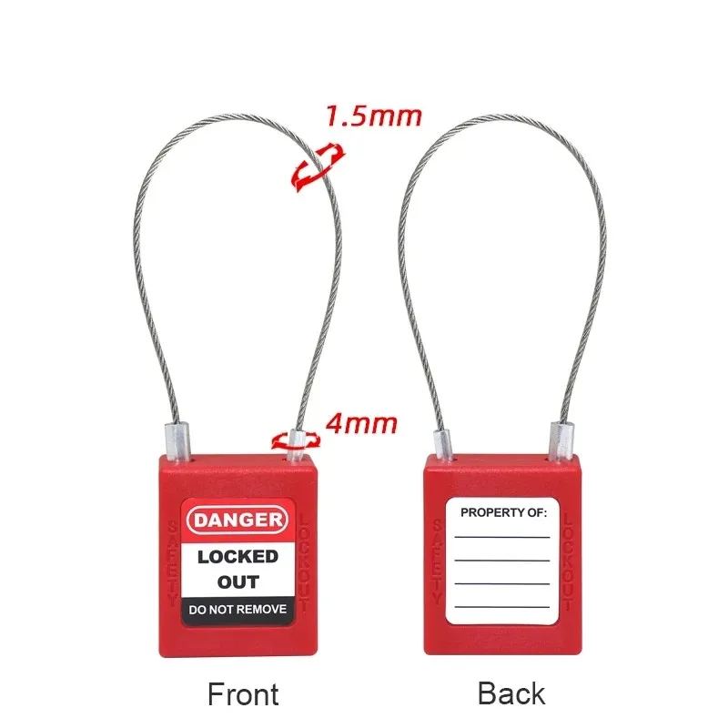 Engineering Steel Wire Safety Padlock Rope Long Beam Lockout Tag Out Isolation Lock Isolation Padlock