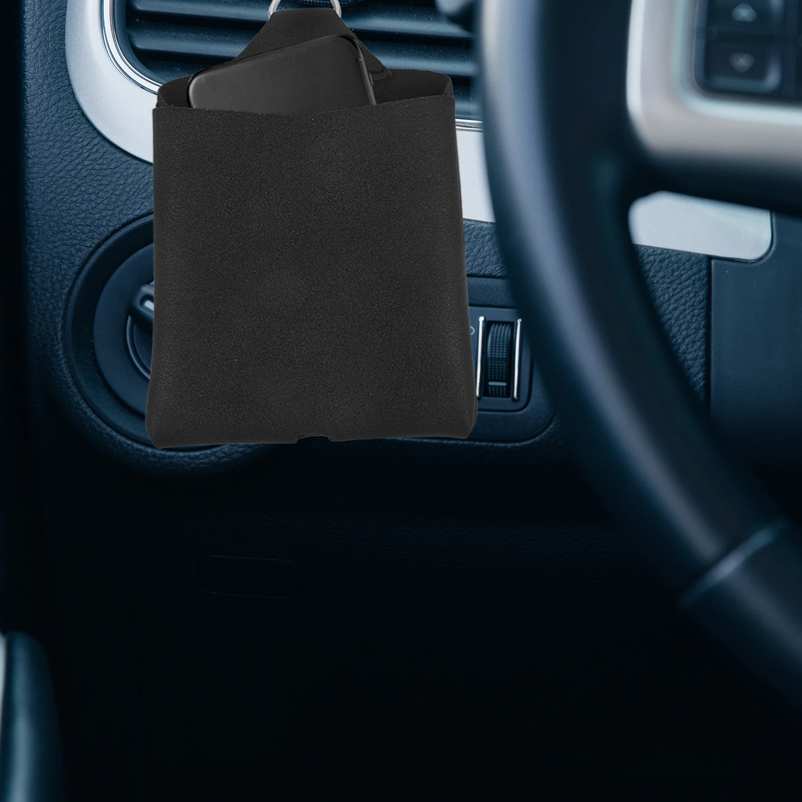 

Car Air Vent ganizer Bag Black Phone Pocket Pen Holder Coin Key Lipstick Sunglass Storage Car Accessories Vent Pouch
