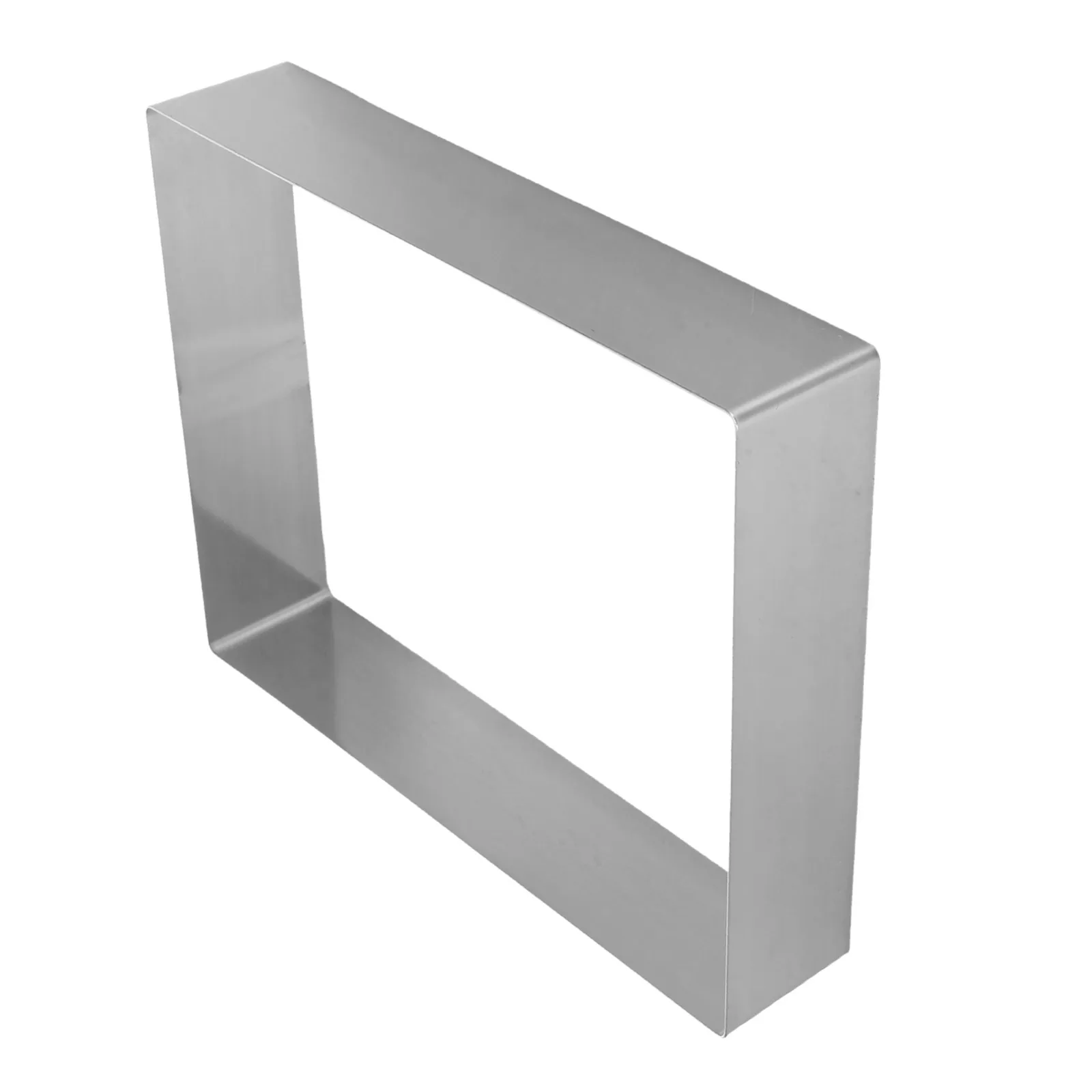 Stainless Steel Mousse Ring Rectangular Cake Baking Mold 9.84x7.87x1.97in Dishwasher Safe Nonstick Baking Pan for Tiramisu