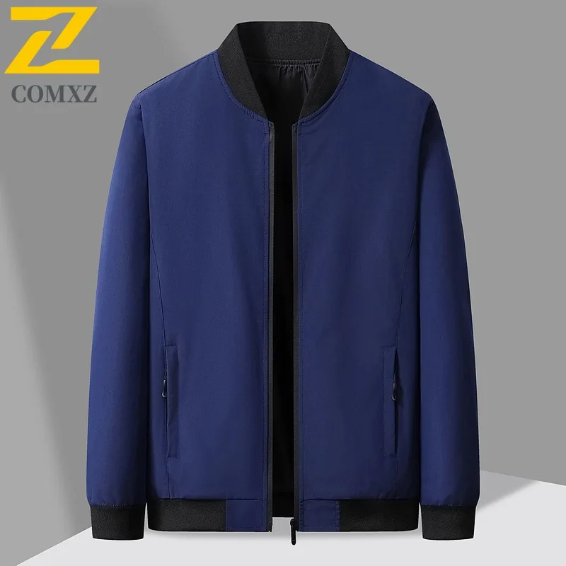 

COMXZ деловая повседневная удобная куртка для мужчин, легкое мотоциклетное пальто для повседневного использования, легкая долговечная зимняя новая мужская одежда