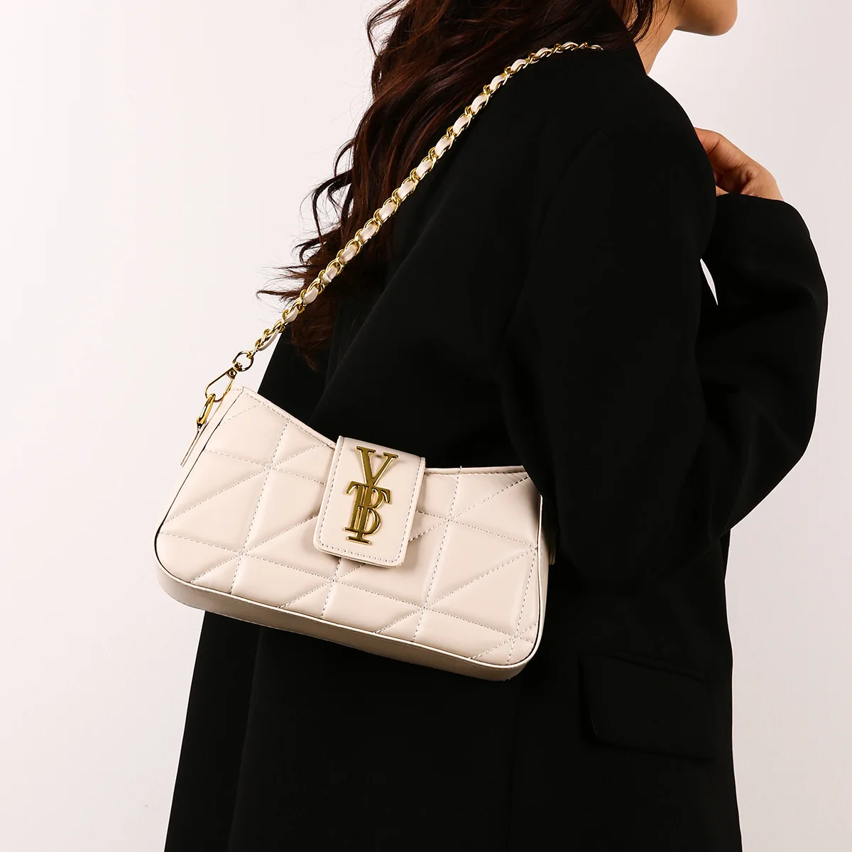 

Стеганая квадратная женская сумка 2025 года, элегантный кошелек через плечо с цепочкой, сумка через плечо в винтажном дизайнерском стиле, идея подарка