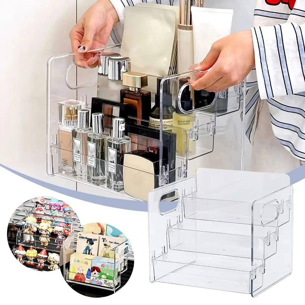 

Transparent Desktop Cosmetic Organizer Multifunctional Multi-layer Cosmetic Storage Box Dressing Table Organizer Shelf