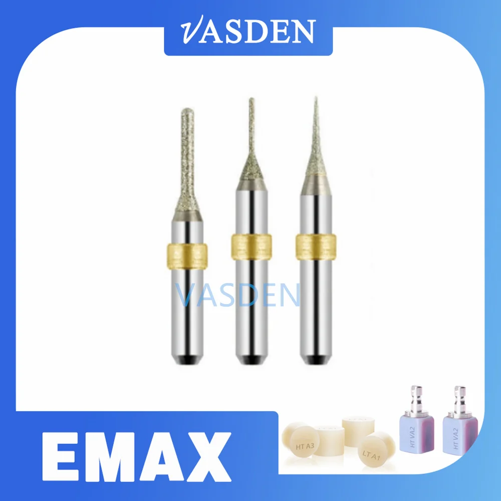 

VASDEN Aidite Milling Burs AMW400 AMD500 Lithium Disilicate Dental Lab Material Grinding Coating D6 D4 Milling Cutting Drills