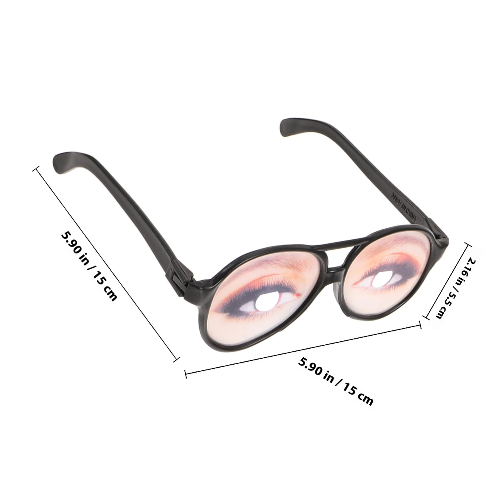 4 Stuks Grappig Oogpatroon Bril Party Brillen Foto Props Nieuwigheid Kostuum Bril Verjaardagslevering Foto Props