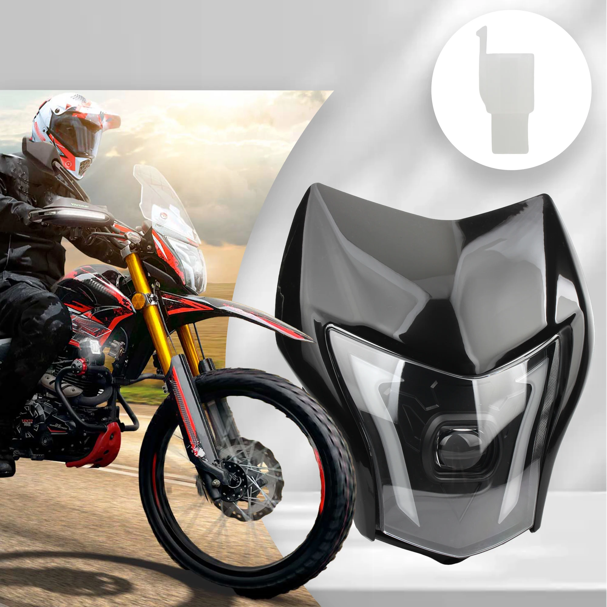 

Motorcycle LED Headlight Plate Fairing For Vento CROSSMAX 250 PRO dirt bike Motocross Universal Modified accessories