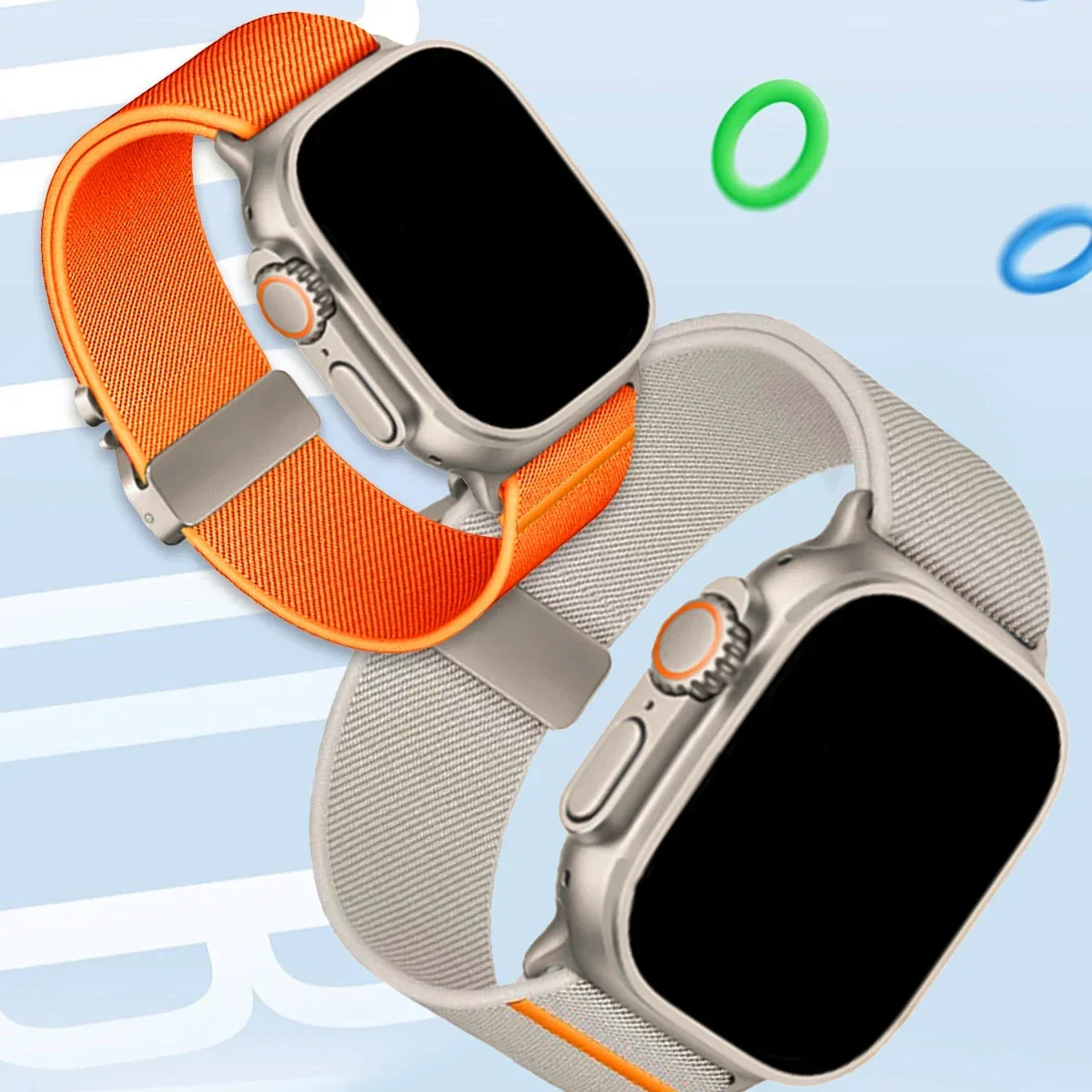 Nylon Strap for Apple Watch Ultra 2 Band 49mm 10 9 8 7 45mm 41mm 44mm 46mm 42mm Braided Elastic Bracelet for IWatch Series 6 SE image 3