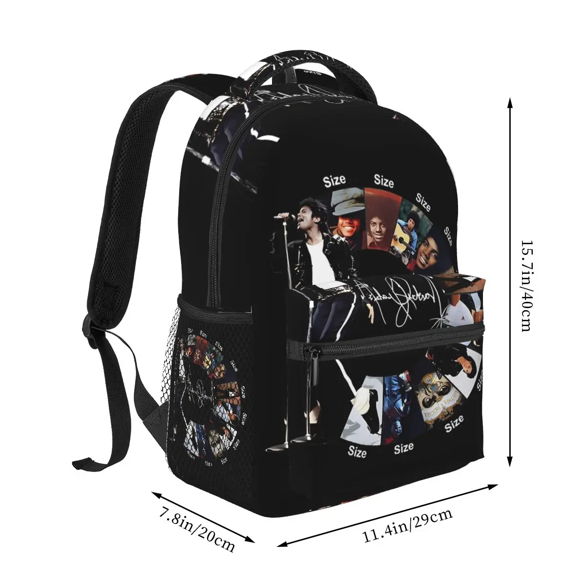 Michael Jackson Hall Of Fame Pop Grap Student Backpack School Bag Hiking Travel Daypack for Men Women Bookbag Shoulder Bags