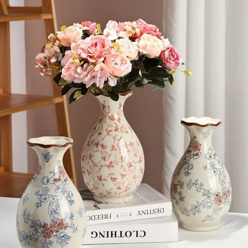 Advanced Vase Decoration, Chinese Blue and White Porcelain, Retro Ceramic Home Decor