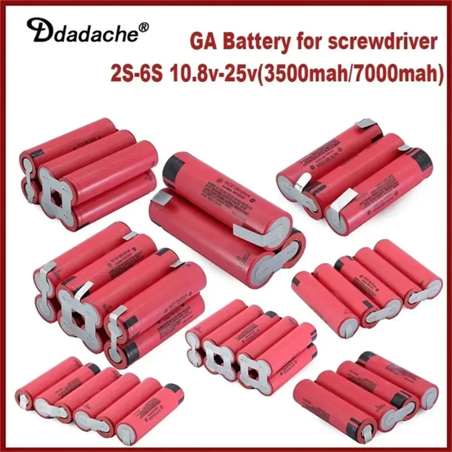 Original battery18650GA 3S1P-5S2P 3500-7000 mAh high capacity customizable for screwdriver welding batteries18650lithiumbattery