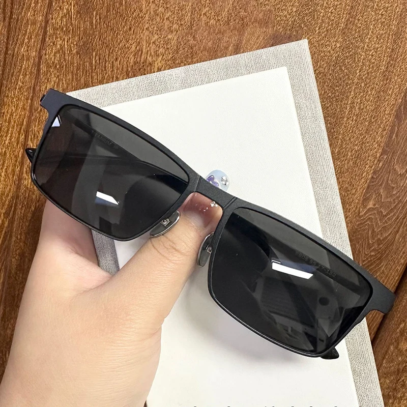 Men Aluminum Magnesium Magnet Clip On Polarized Bifocal Reading Sunglasses Rectangle Retro Business Presbyopic Dark Glasses New