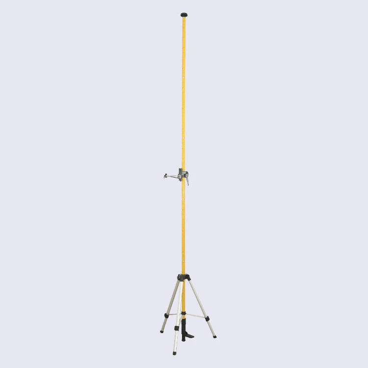 Quick lock aluminium survey range laser level support pole for rotary laser