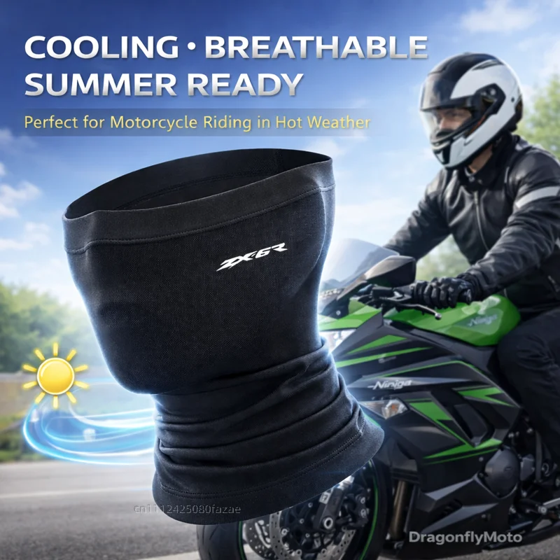 

Для мотоциклов Kawasaki Ninja ZX6R ZX-6R ZX 6R 2009-2022: летняя охлаждающая дышащая маска для лица, гетр на шею, балаклава с индивидуальным логотипом