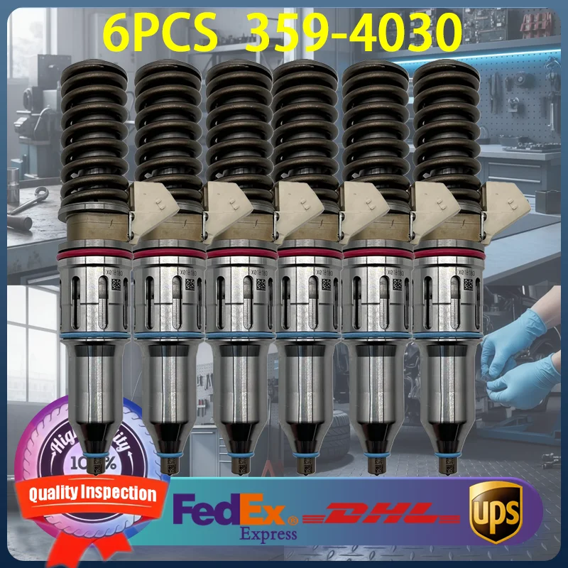 6PCS High-Quality Diesel Fuel Injector for Caterpillar CAT C15E Engine Truck 735B 740B 359-4030 20R-1306
