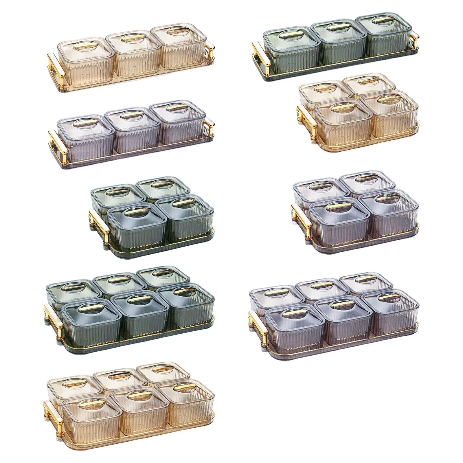 

Durable Divided Dishes Cookies Jar Fruit Snacks Serving Platter Dessert Dividing Plate for restaurant Wedding Kitchen Cakes