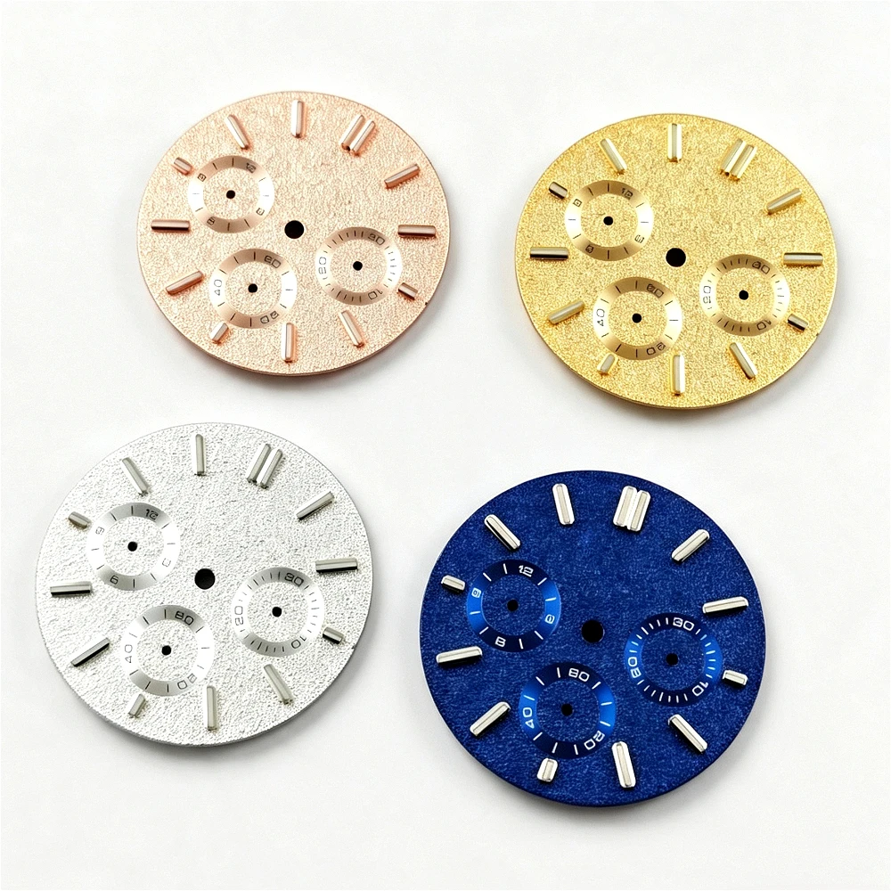 31mm VK63 Matte Sand Texture Watch Dial Sandy Texture Dials for VK63 Quartz Movement Lume Hands Case Mod Parts
