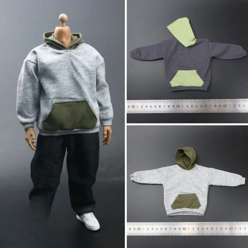 Sweat à capuche avec chapeau, jouets à l'échelle 1/6, tendance, modèle de vêtements pour hommes de 12 pouces, figurines, décoration de poupée corporelle