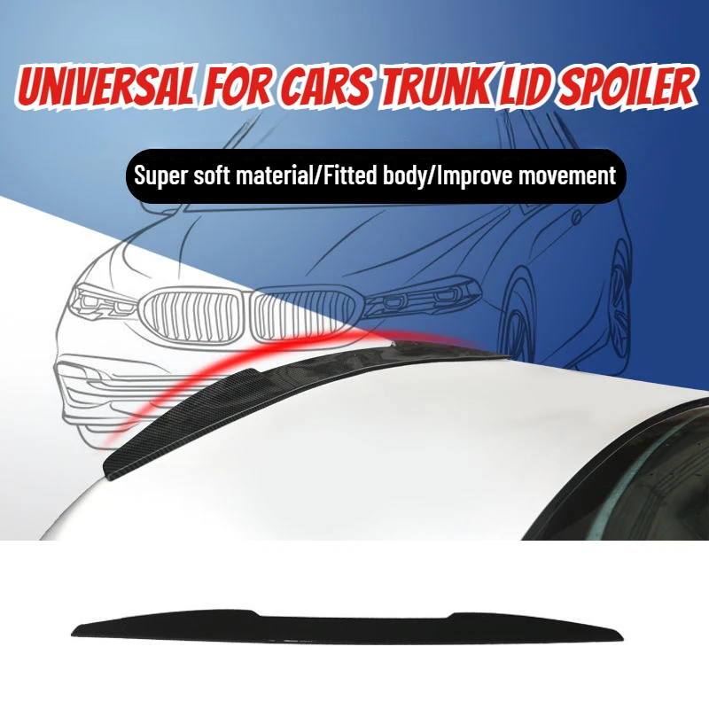 

99cm Rear Trunk Spoiler Increase Driving Stability Reduce Wind Resistance Universal for Cars Trunk Lid Spoiler Trunk Spoiler Lip