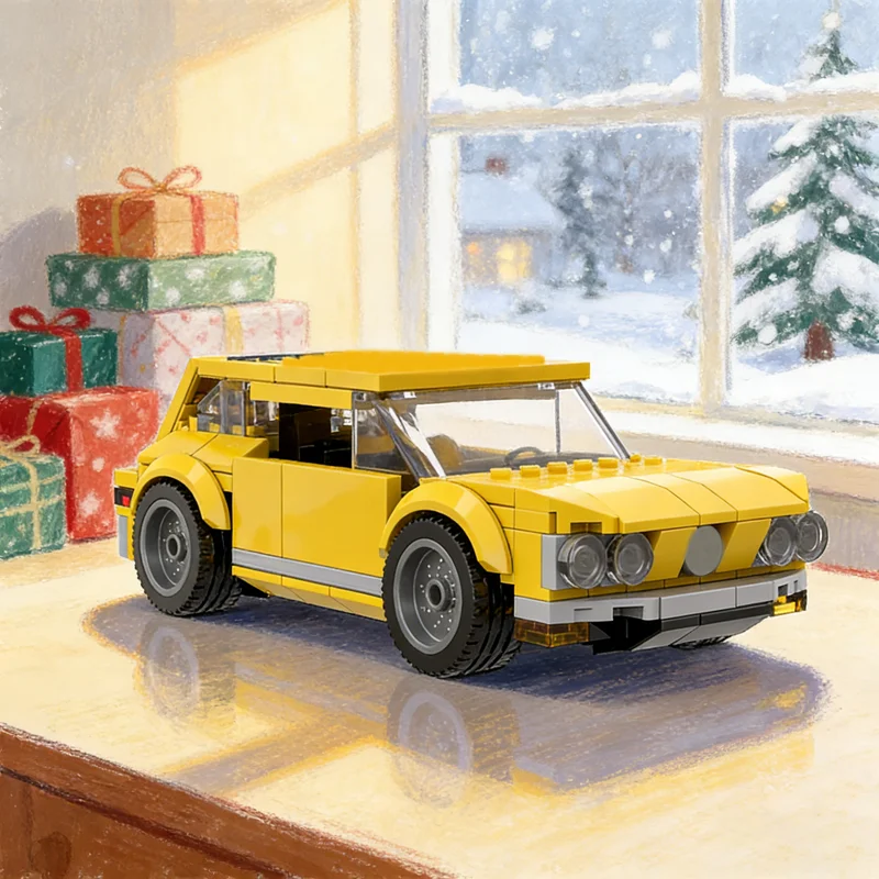 222pcs MOC Volkswagen Brasília City Champions Model Building blocks Construction idea Christmas gifts Education toys Brick Kids