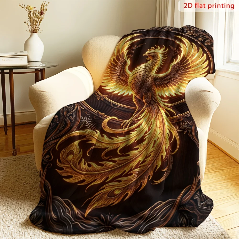 Large Decorative Phoenix Mythological Art Throw Blanket Tapestry for Living Room Home Decor Fantasy Wall Hanging