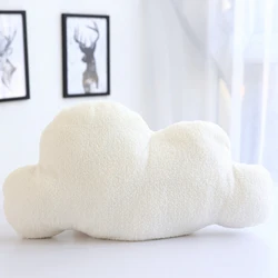 Nordic White Cloud Shaped Cushion PP Cotton Soft Cute Plush Pillow For Home Sofa Decoration Girls Bedroom Plush Toy Decor