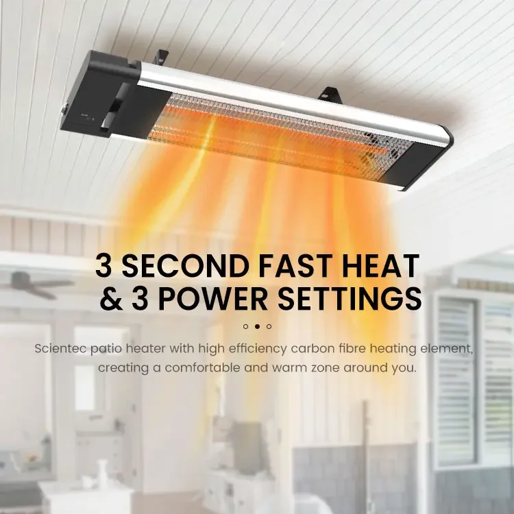 Scientec High Quality IP65 Infrared Ceiling Wall Mounted Outdoor Electric Heater
