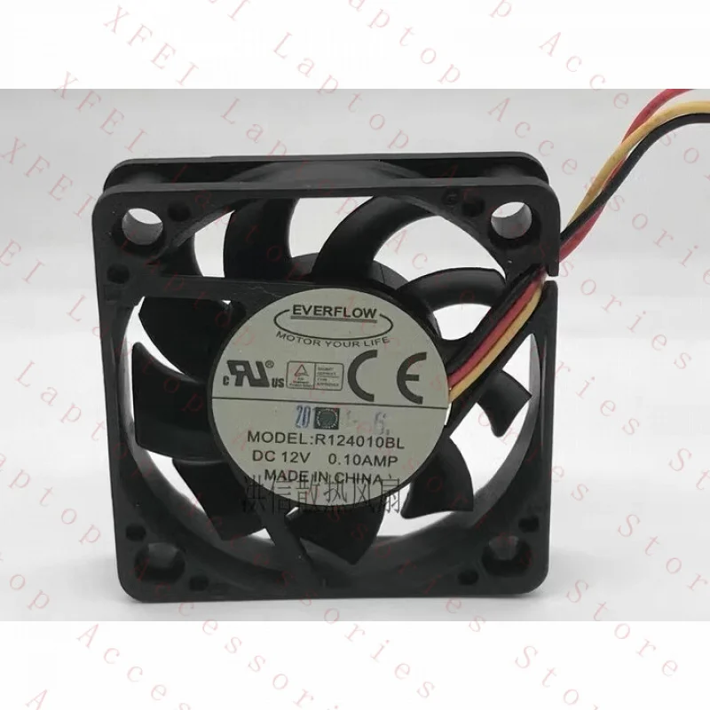 

C 1 pcs FOR EVERFLOW fan 4010 R124010BL 12V 0.10A 4CM 3wire